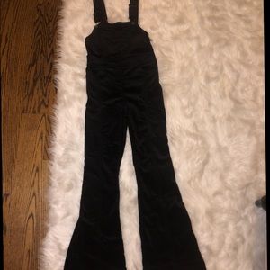 Black Velvet Overalls Anthropologie